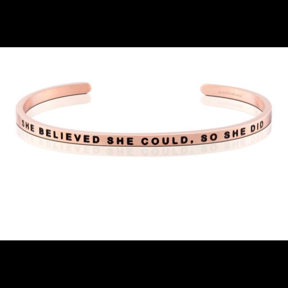 NWOT Mantraband bracelet rose gold